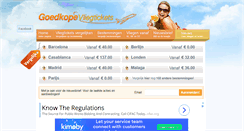 Desktop Screenshot of goedkopevliegtickets.net